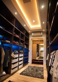 Большая открытая гардеробная комната с комбинированным наполнением Липецк